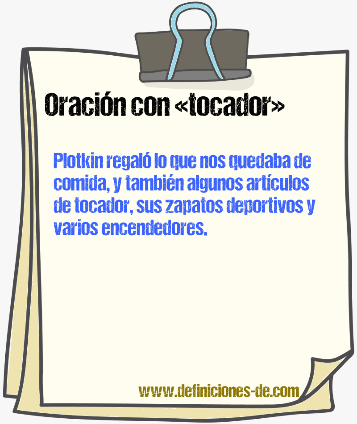 Ejemplos de oraciones con tocador