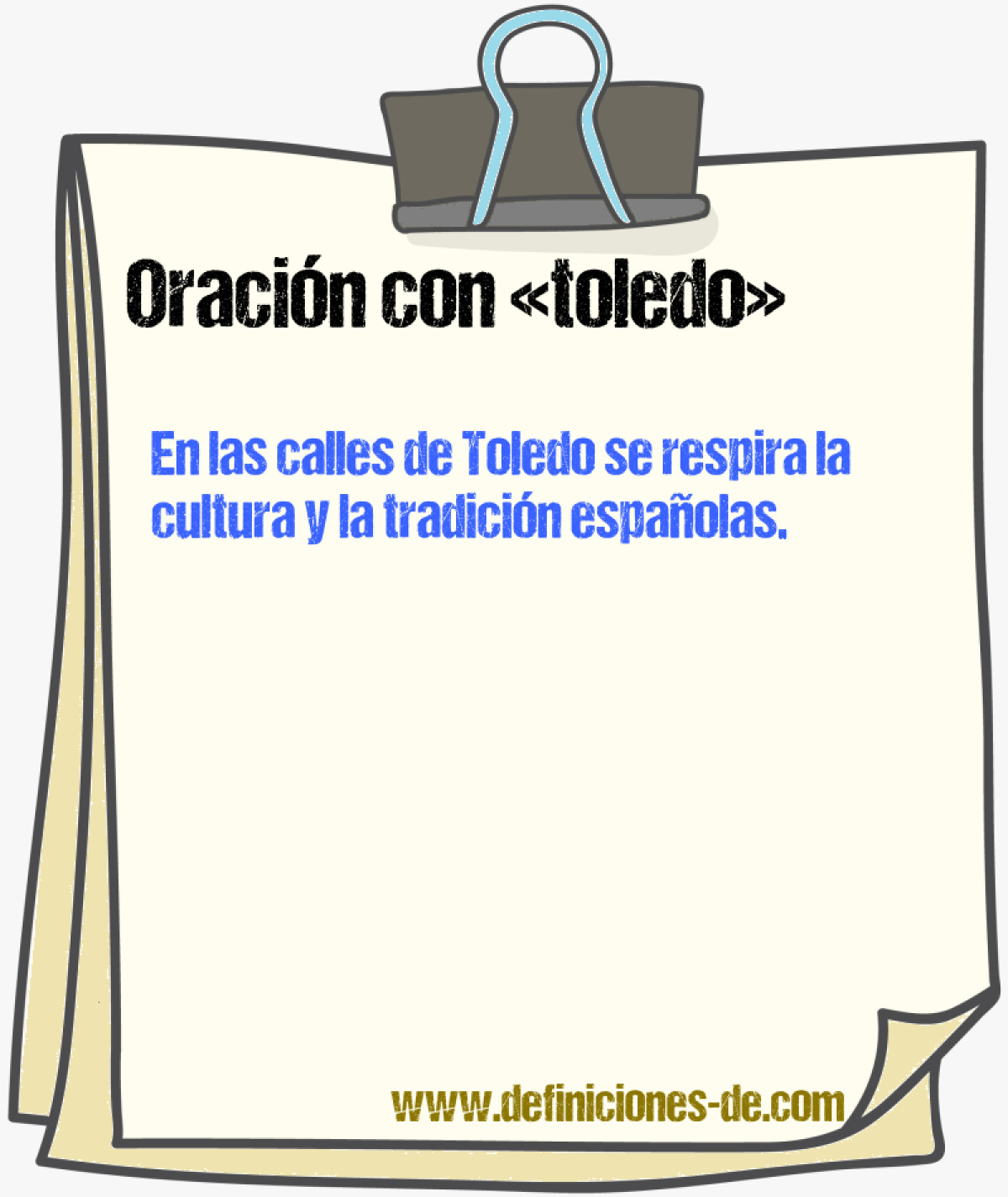 Ejemplos de oraciones con toledo