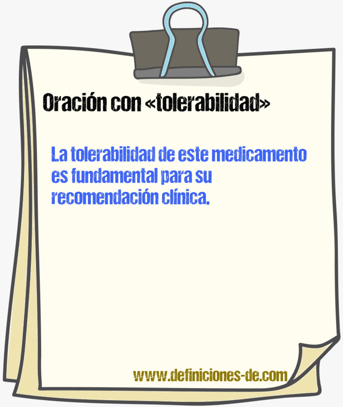 Ejemplos de oraciones con tolerabilidad