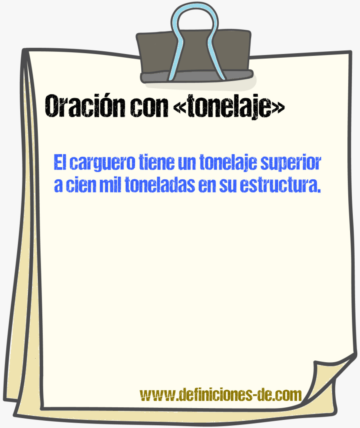 Ejemplos de oraciones con tonelaje