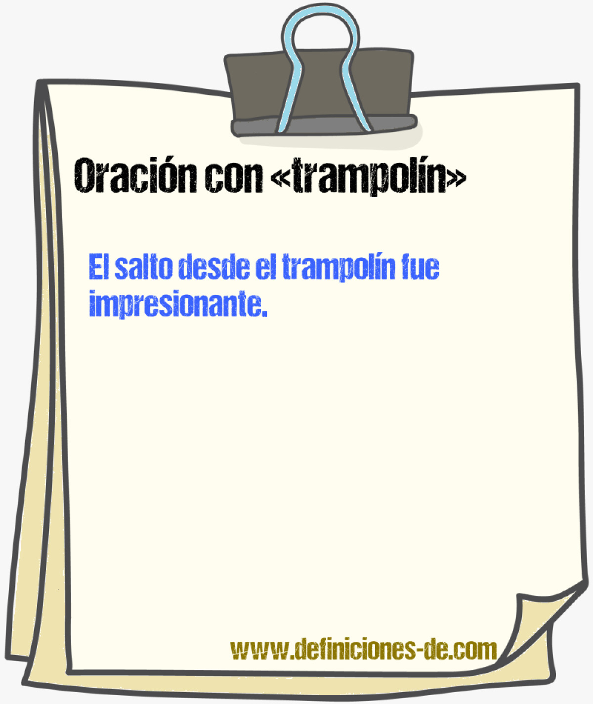 Ejemplos de oraciones con trampoln