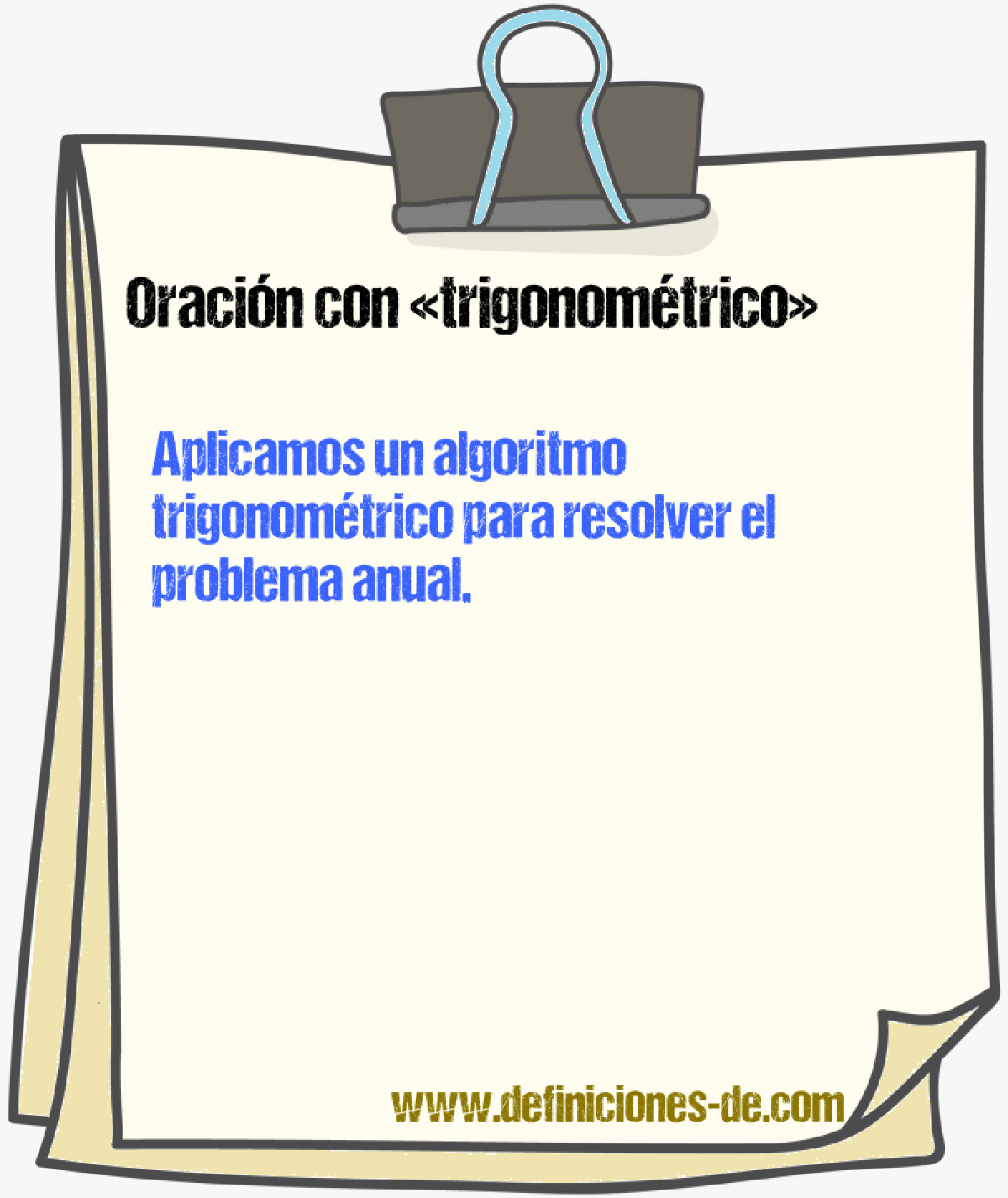 Ejemplos de oraciones con trigonomtrico