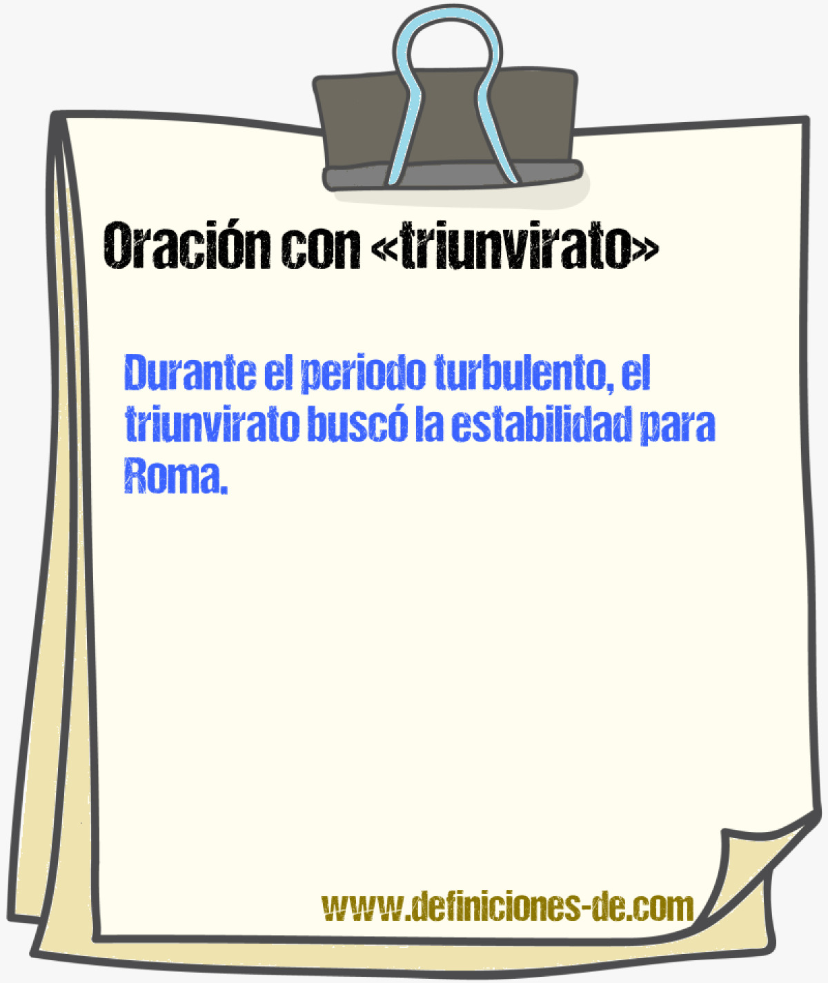 Ejemplos de oraciones con triunvirato