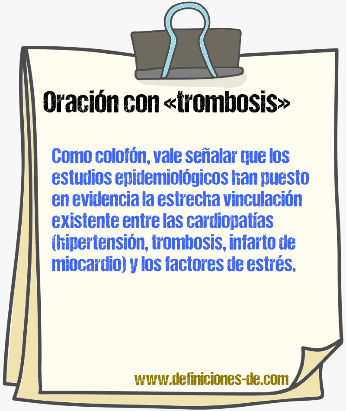 Ejemplos de oraciones con trombosis