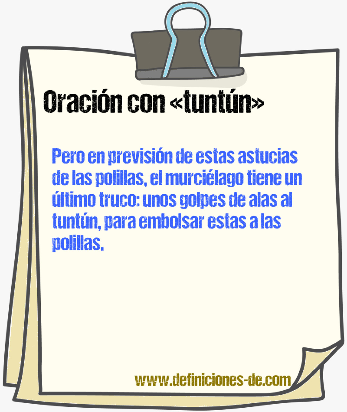 Ejemplos de oraciones con tuntn