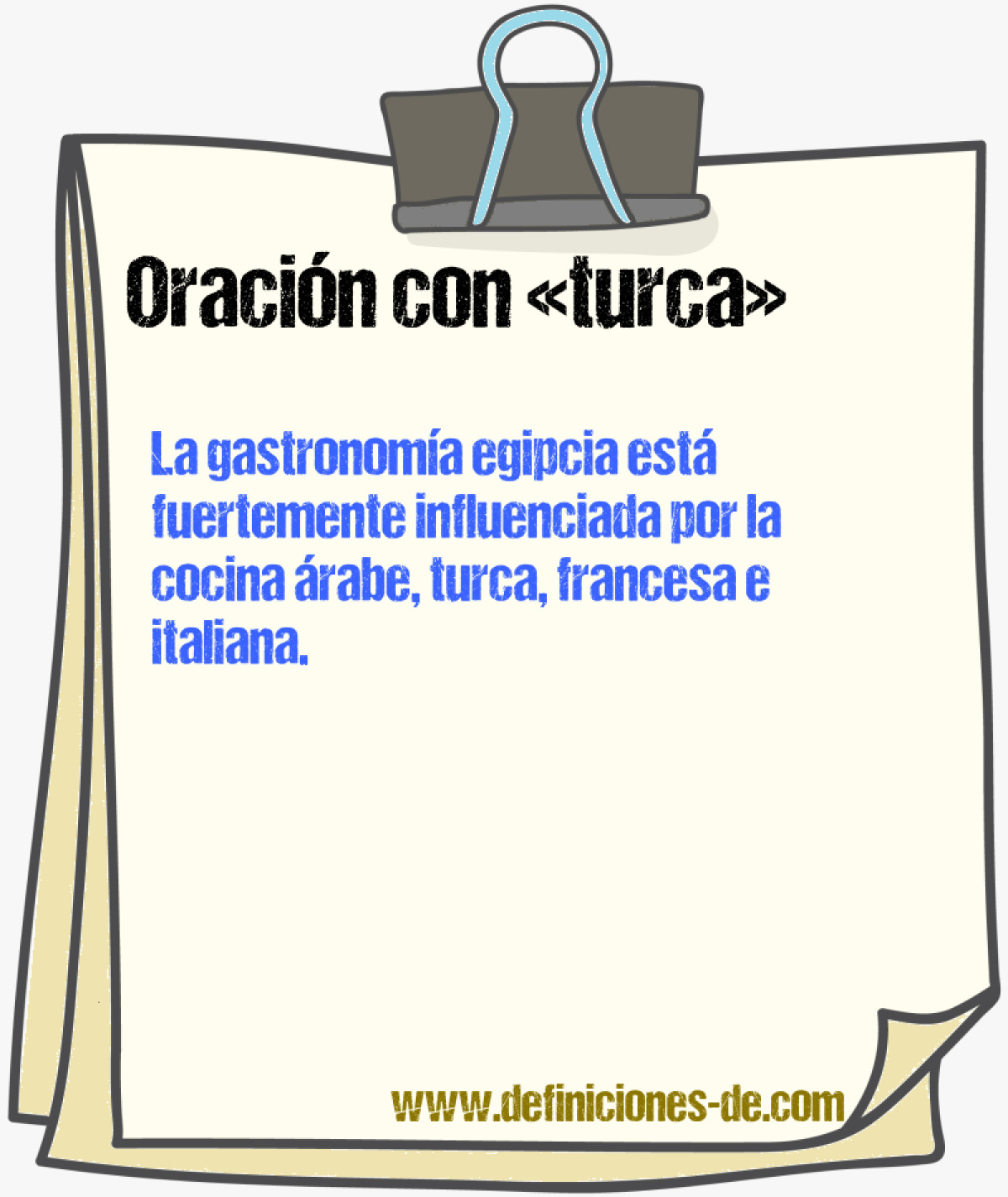 Ejemplos de oraciones con turca