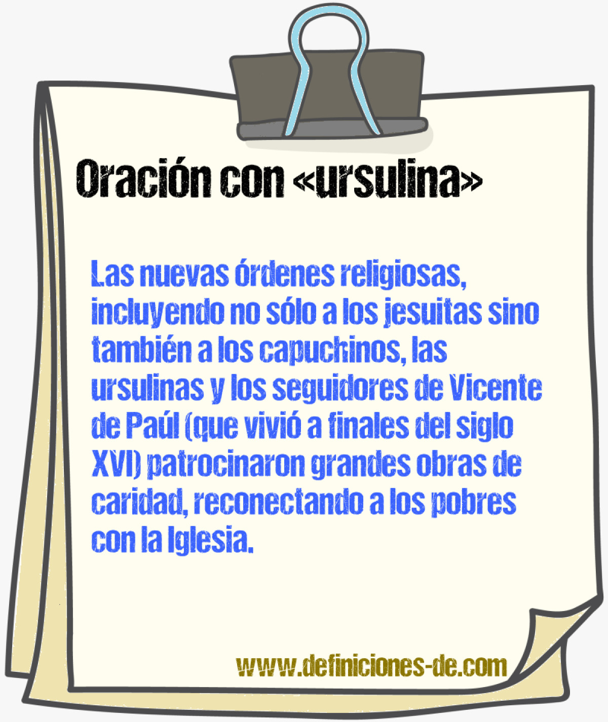 Ejemplos de oraciones con ursulina