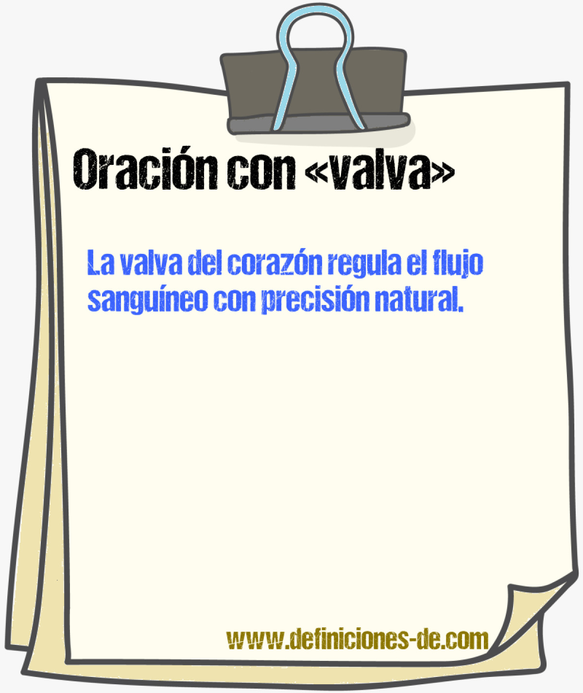 Ejemplos de oraciones con valva