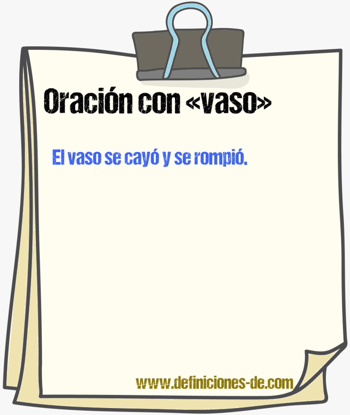 Ejemplos de oraciones con vaso