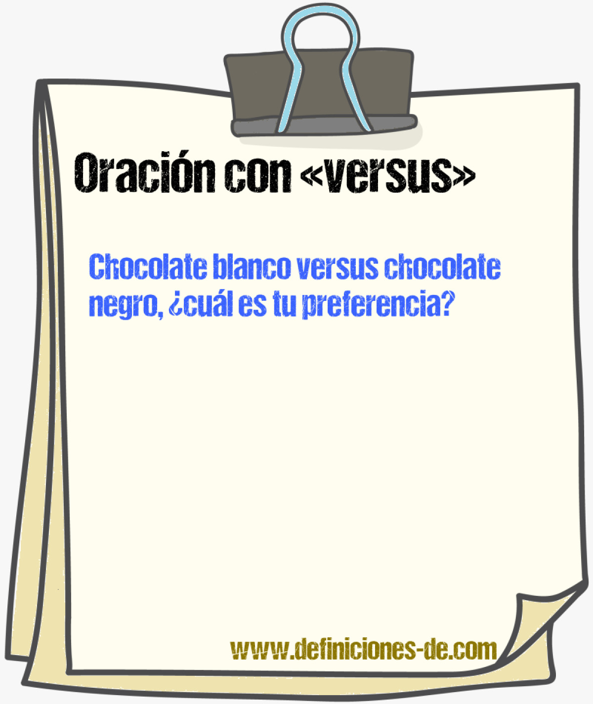 Ejemplos de oraciones con versus