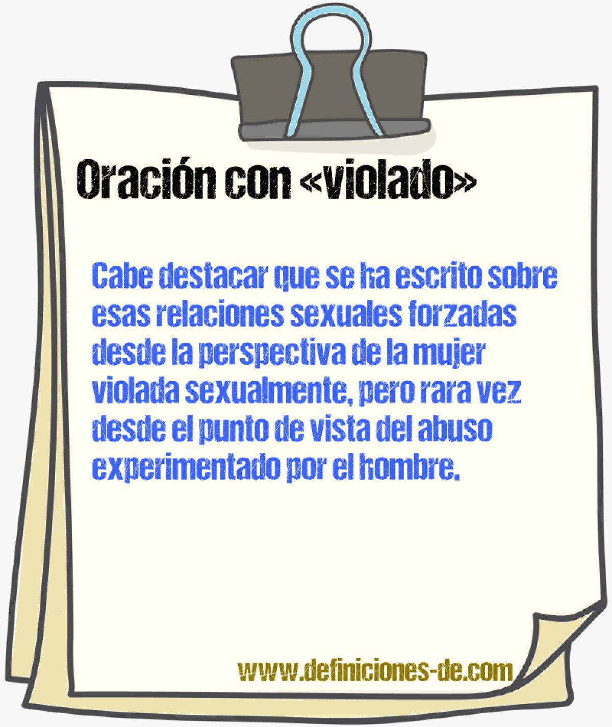 Ejemplos de oraciones con violado