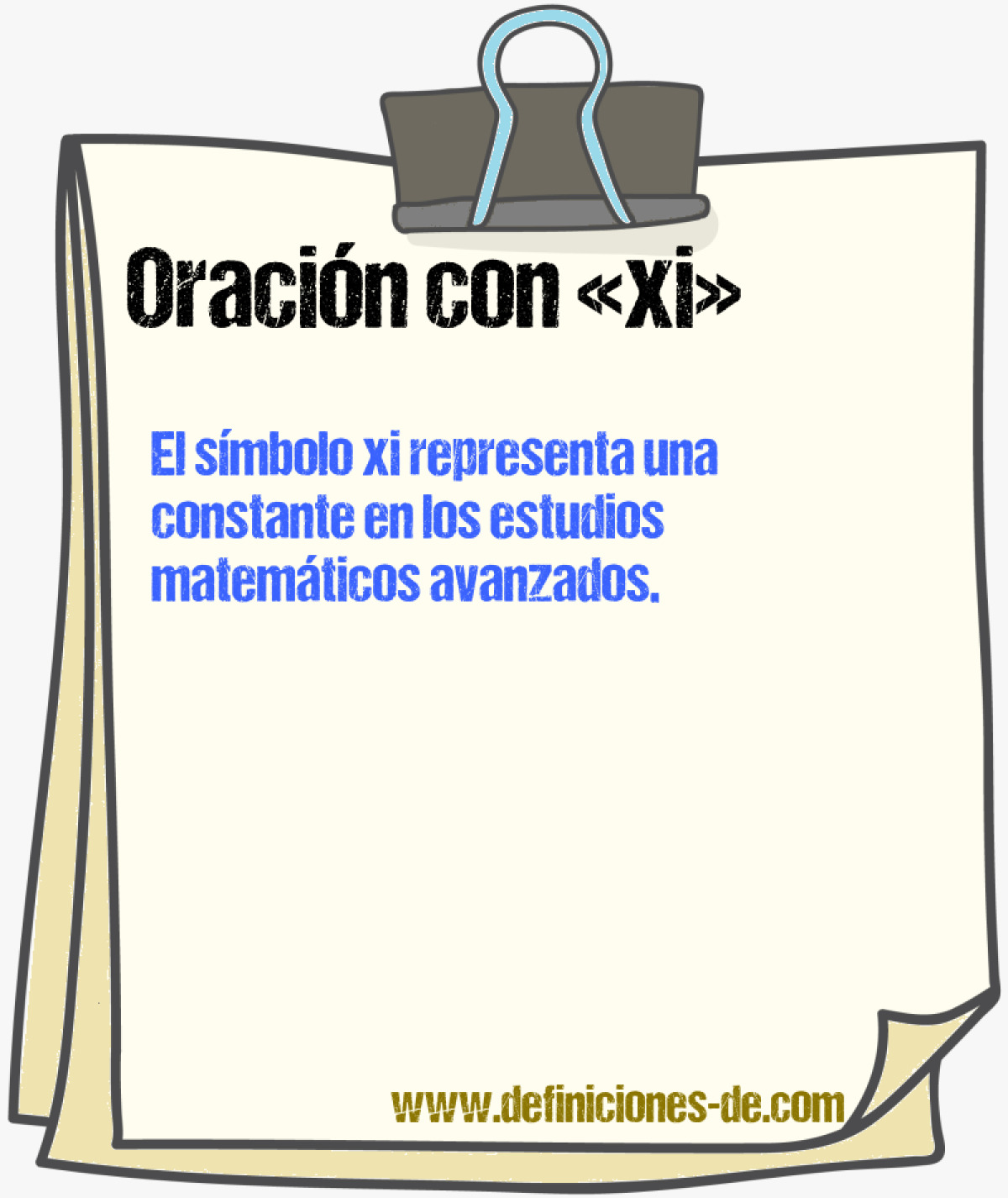 Ejemplos de oraciones con xi