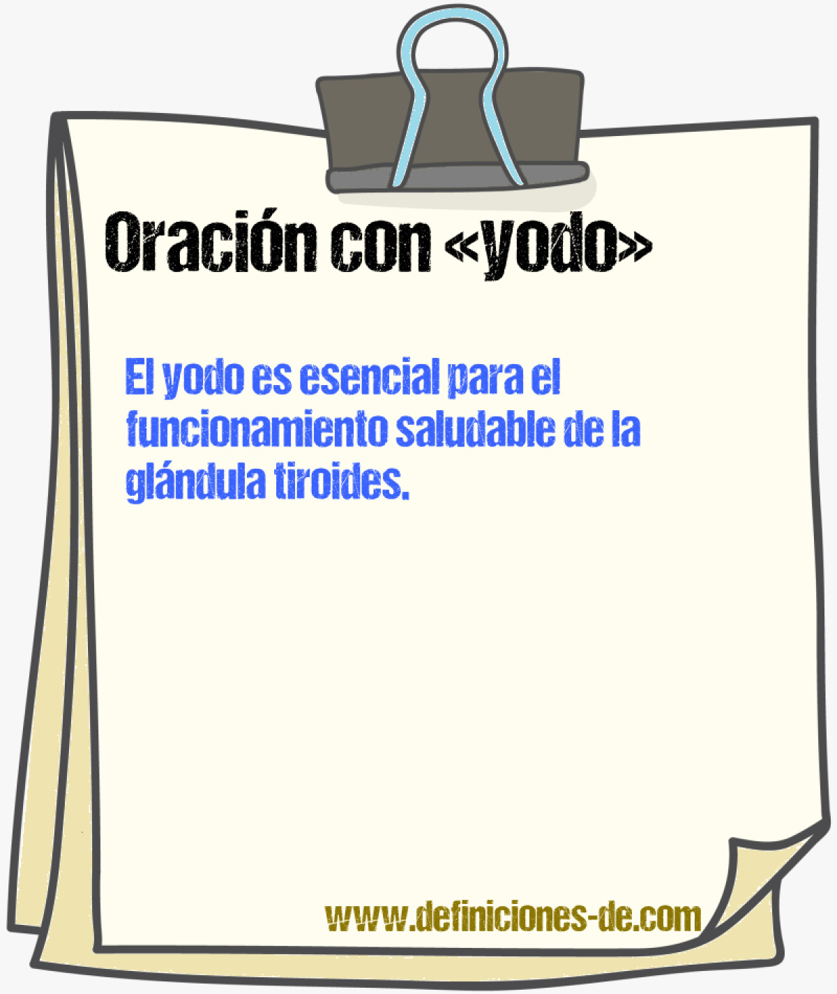 Ejemplos de oraciones con yodo