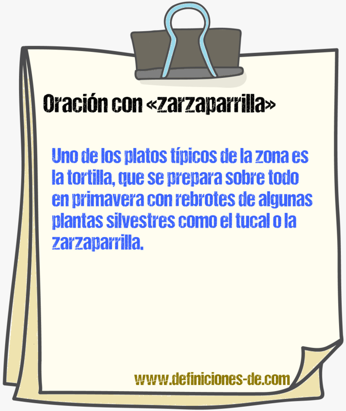 Ejemplos de oraciones con zarzaparrilla