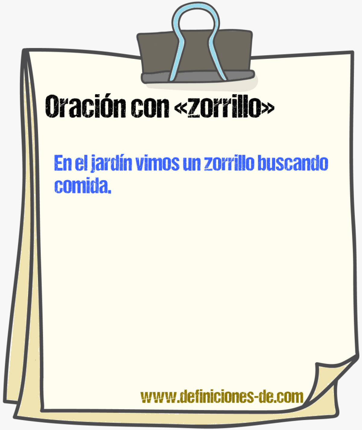 Ejemplos de oraciones con zorrillo