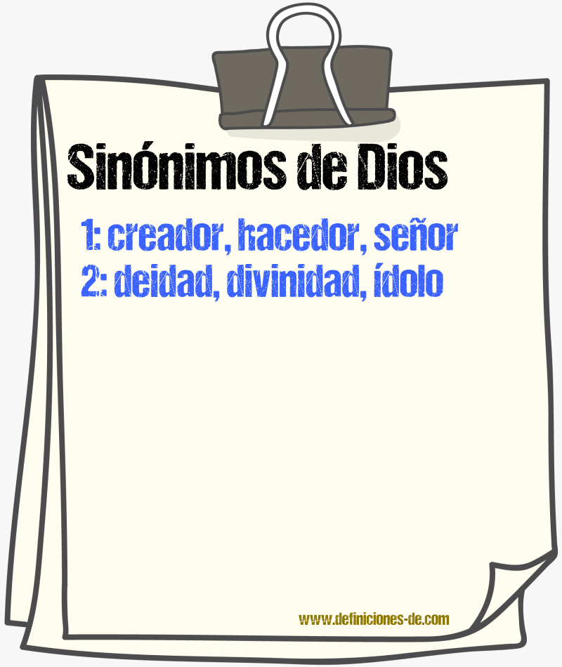 Sinnimos de Dios