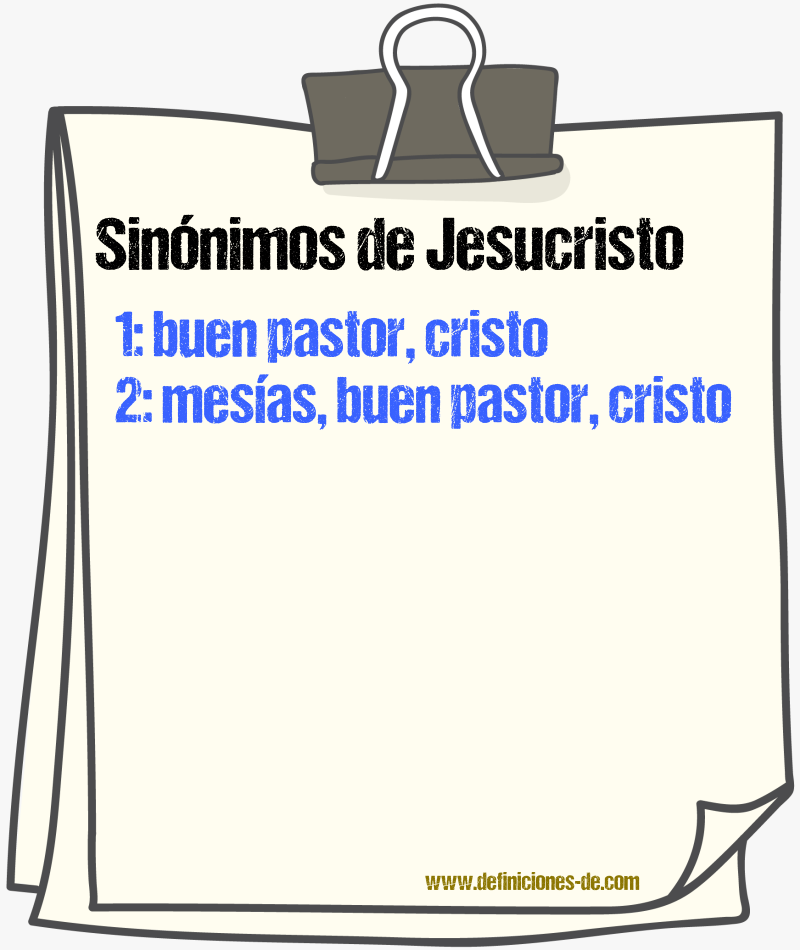 Sinnimos de Jesucristo