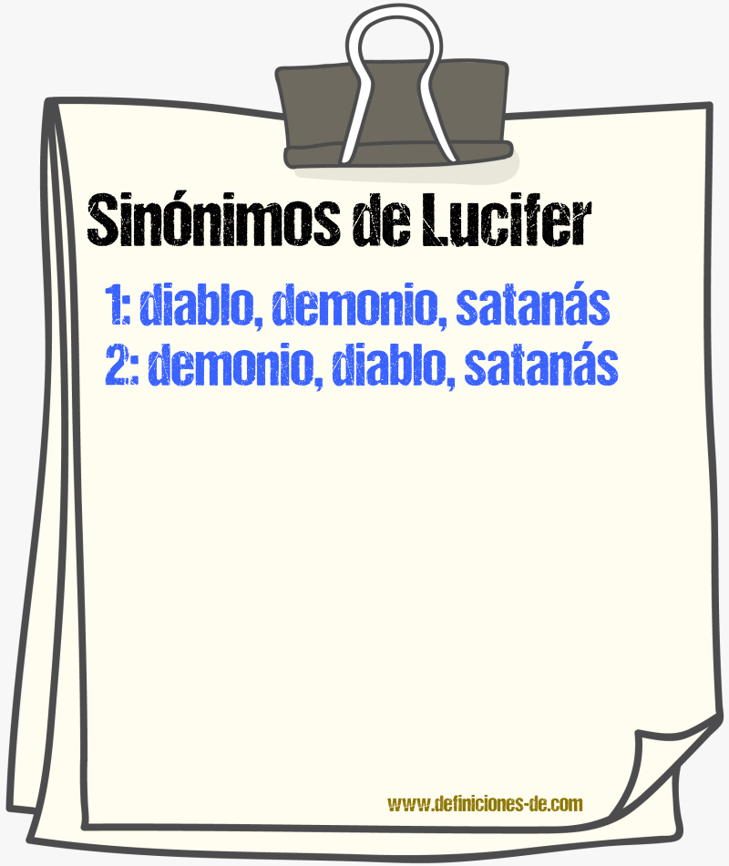 Sinnimos de Lucifer