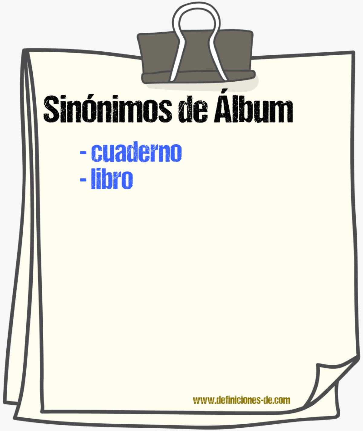 Sinnimos de lbum