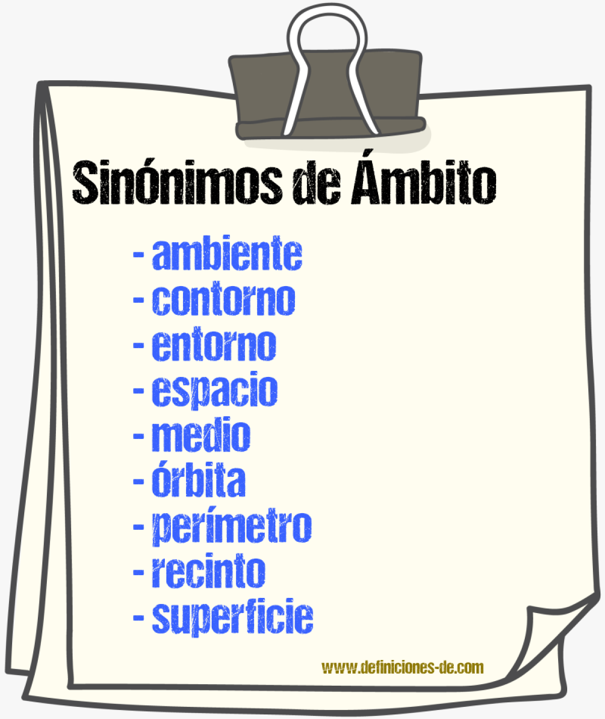 Sinnimos de mbito