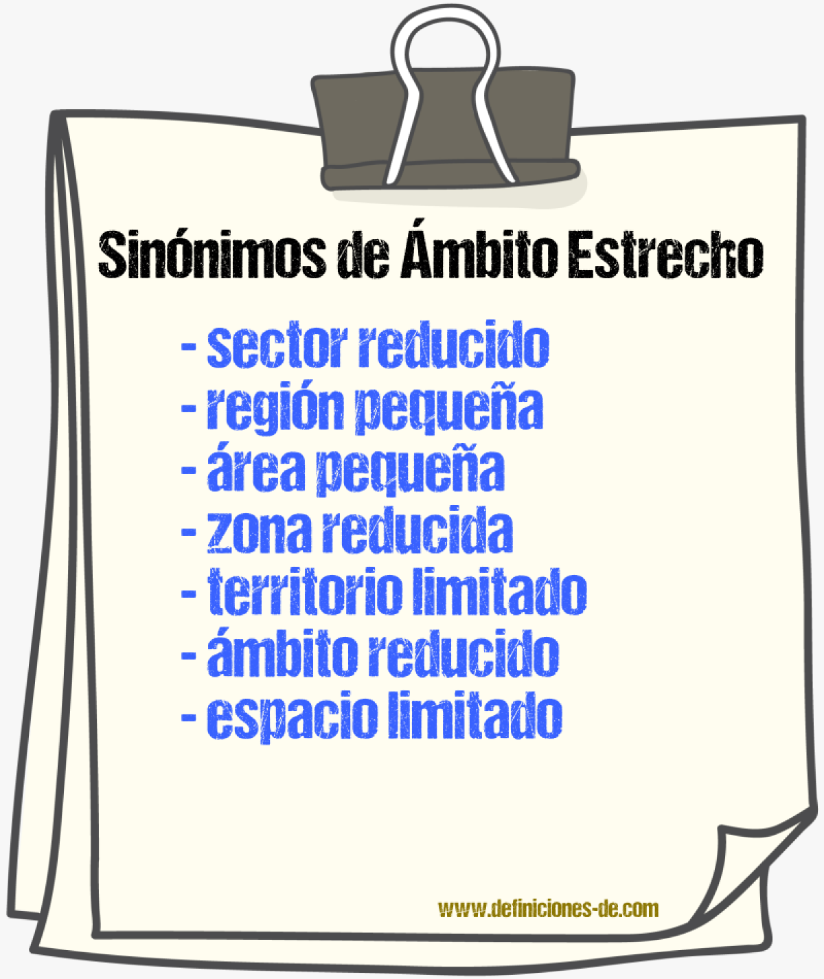 Sinónimos de ámbito estrecho