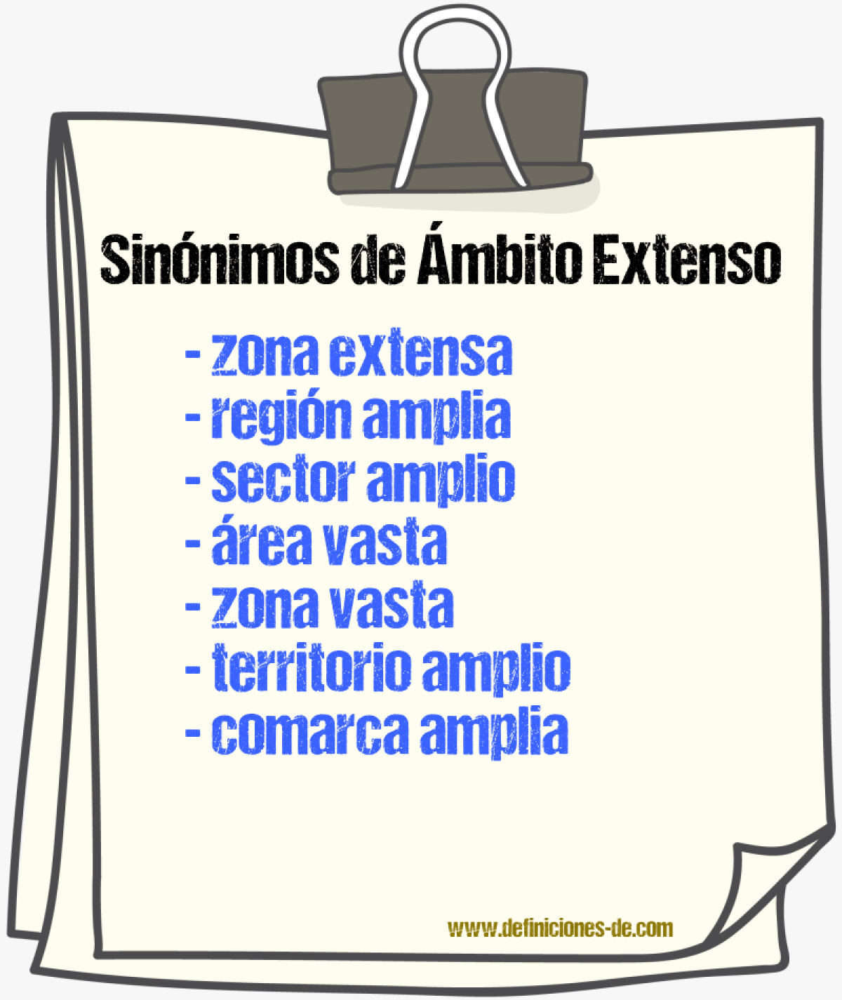 Sinónimos de ámbito extenso