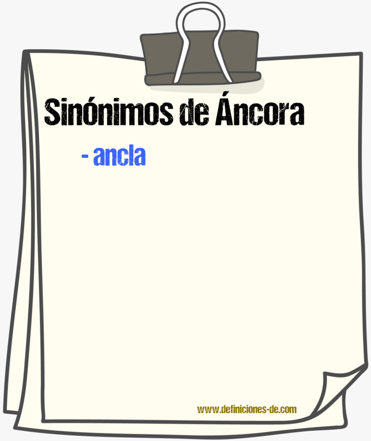 Sinnimos de ncora