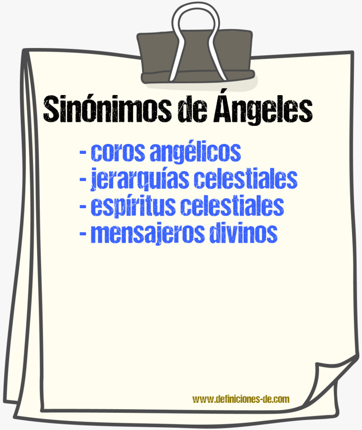Sinónimos de ángeles
