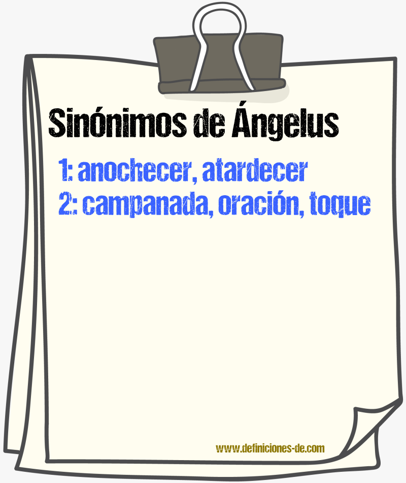 Sinnimos de ngelus