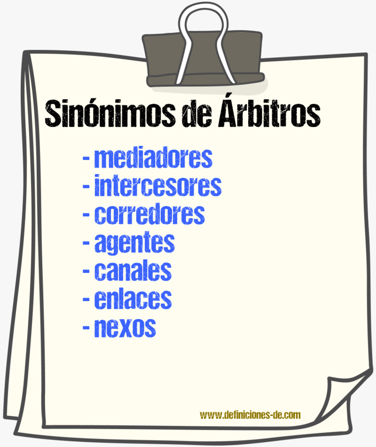 Sinónimos de árbitros