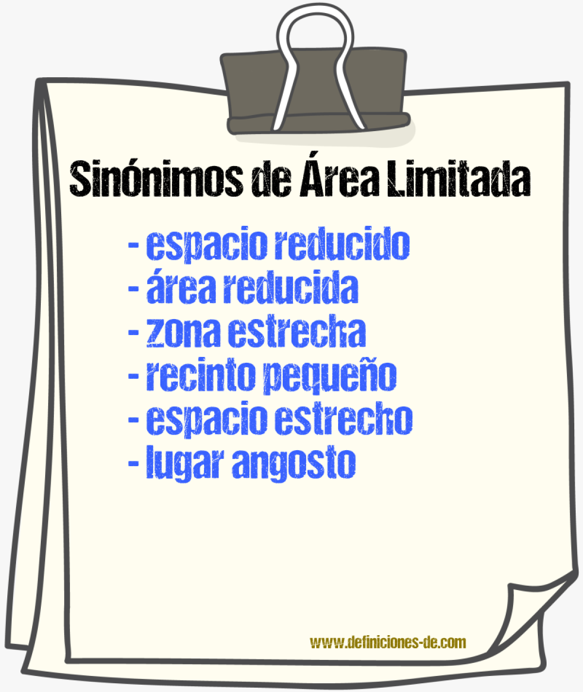 Sinónimos de área limitada
