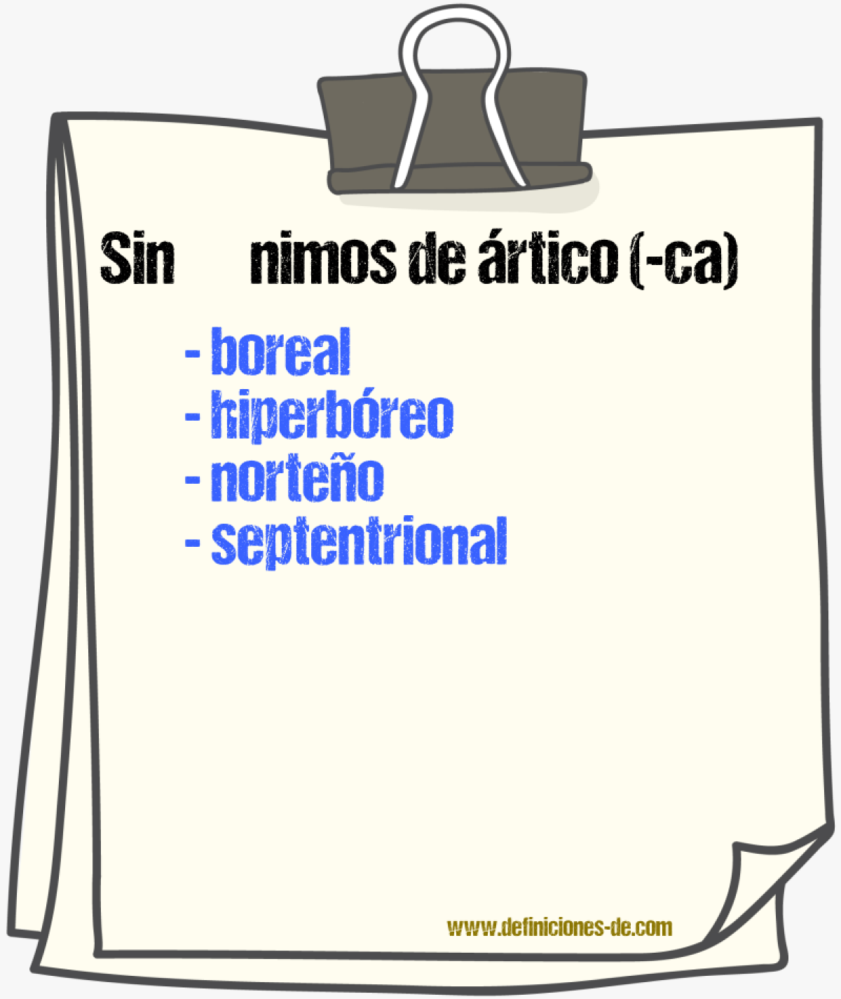 Sinnimos de rtico