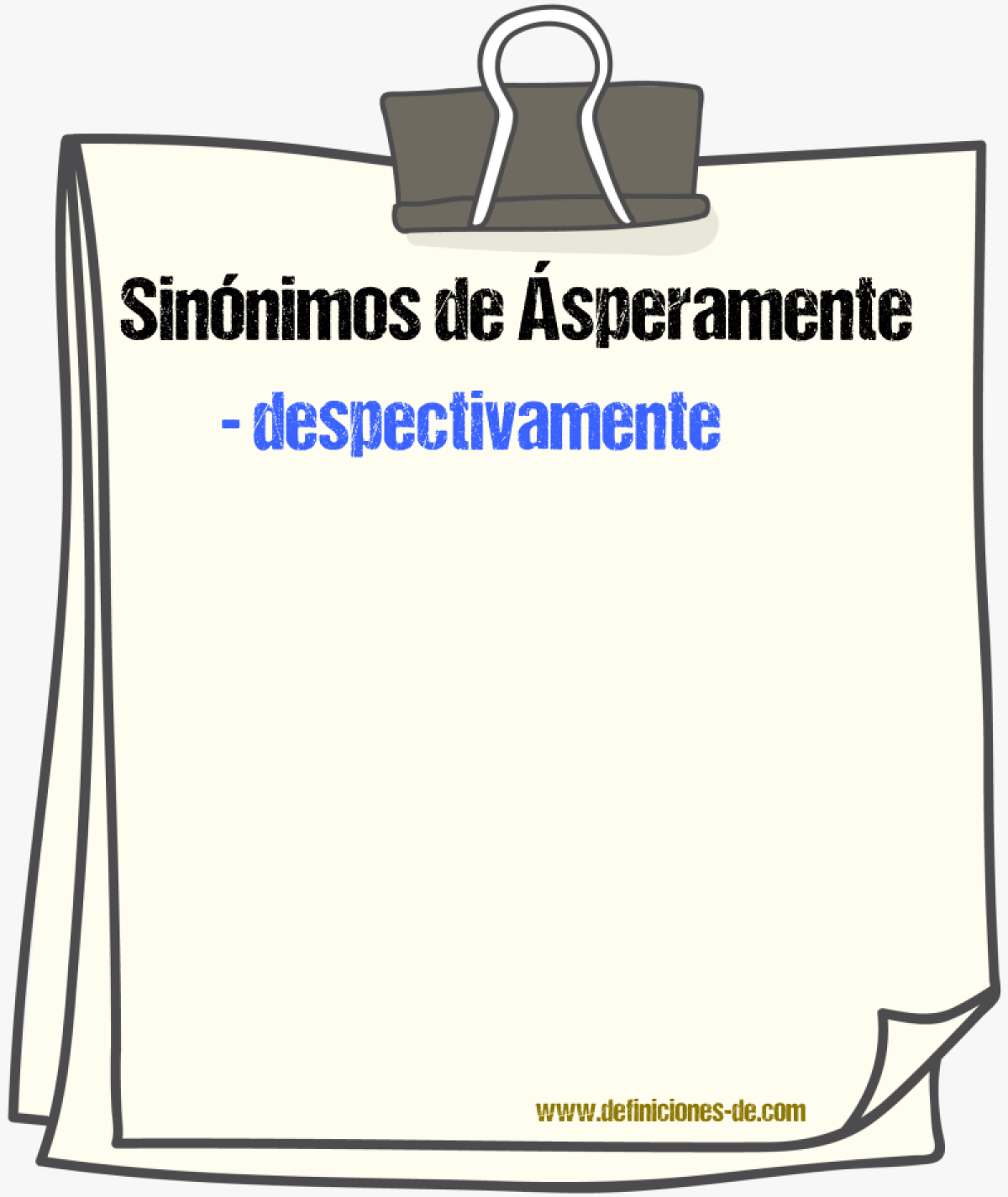 Sinnimos de speramente