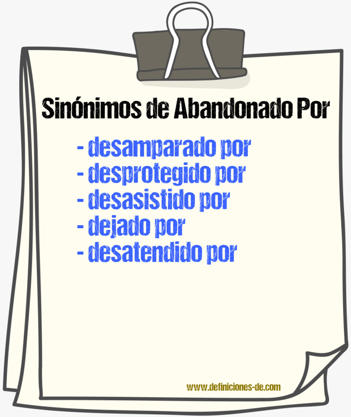 Sinónimos de abandonado por