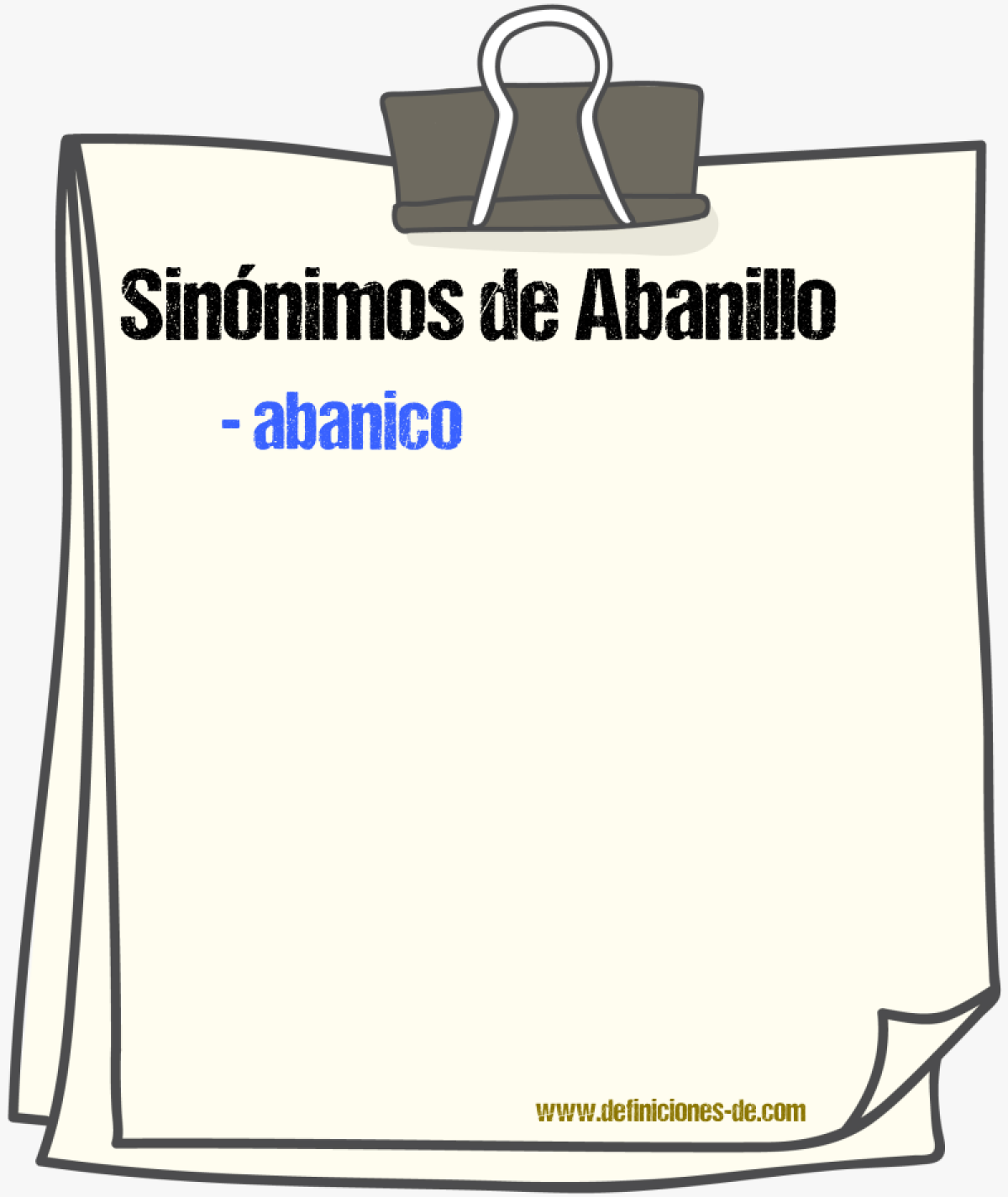 Sinnimos de abanillo