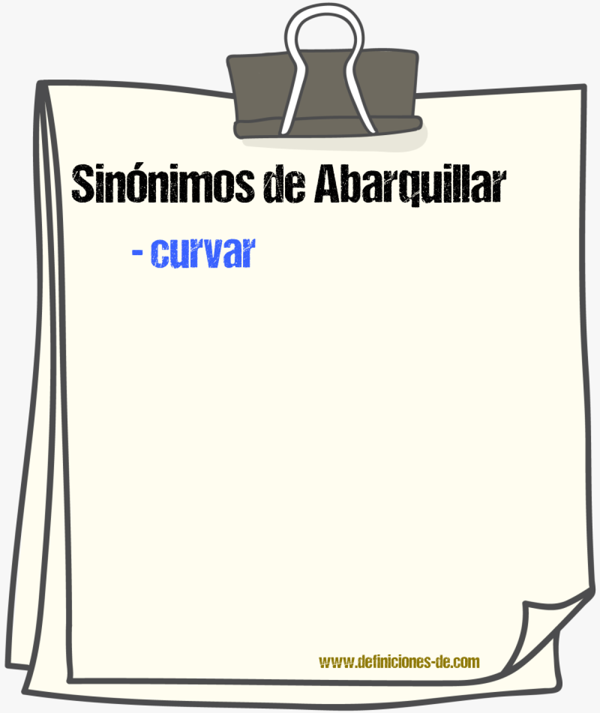 Sinnimos de abarquillar