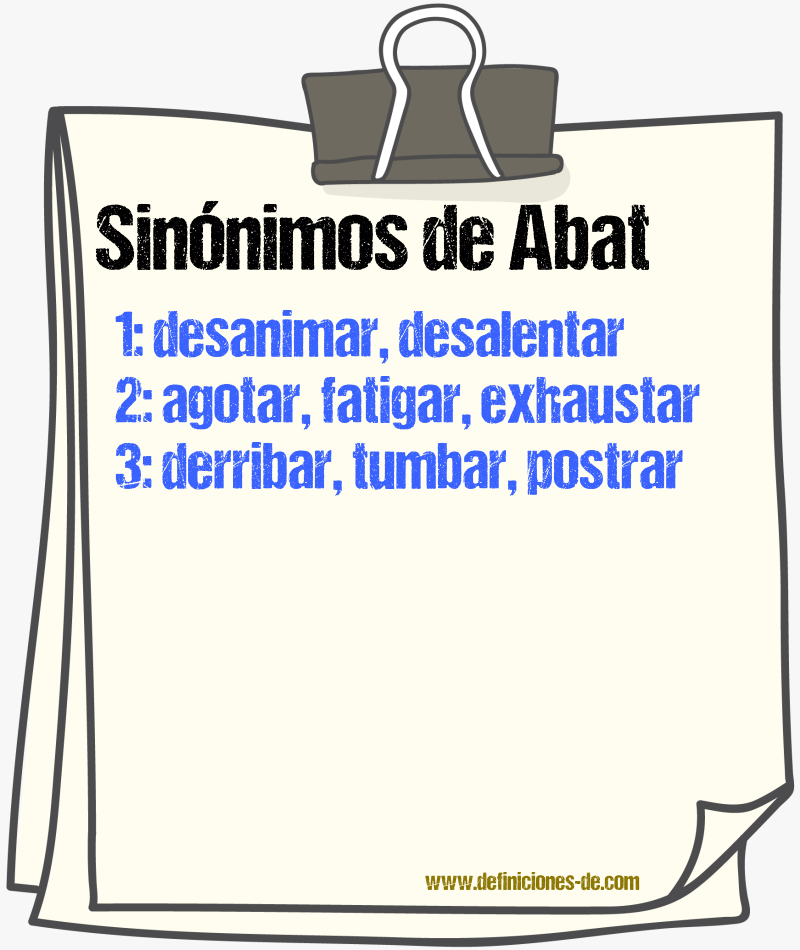 Sinónimos de abatе