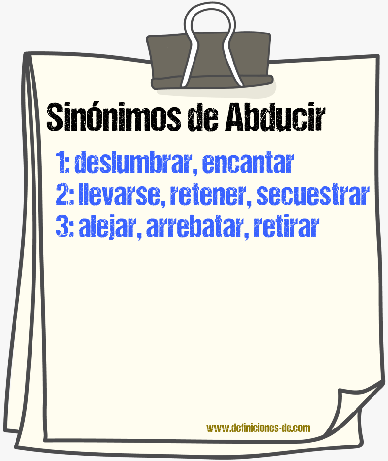 Sinnimos de abducir