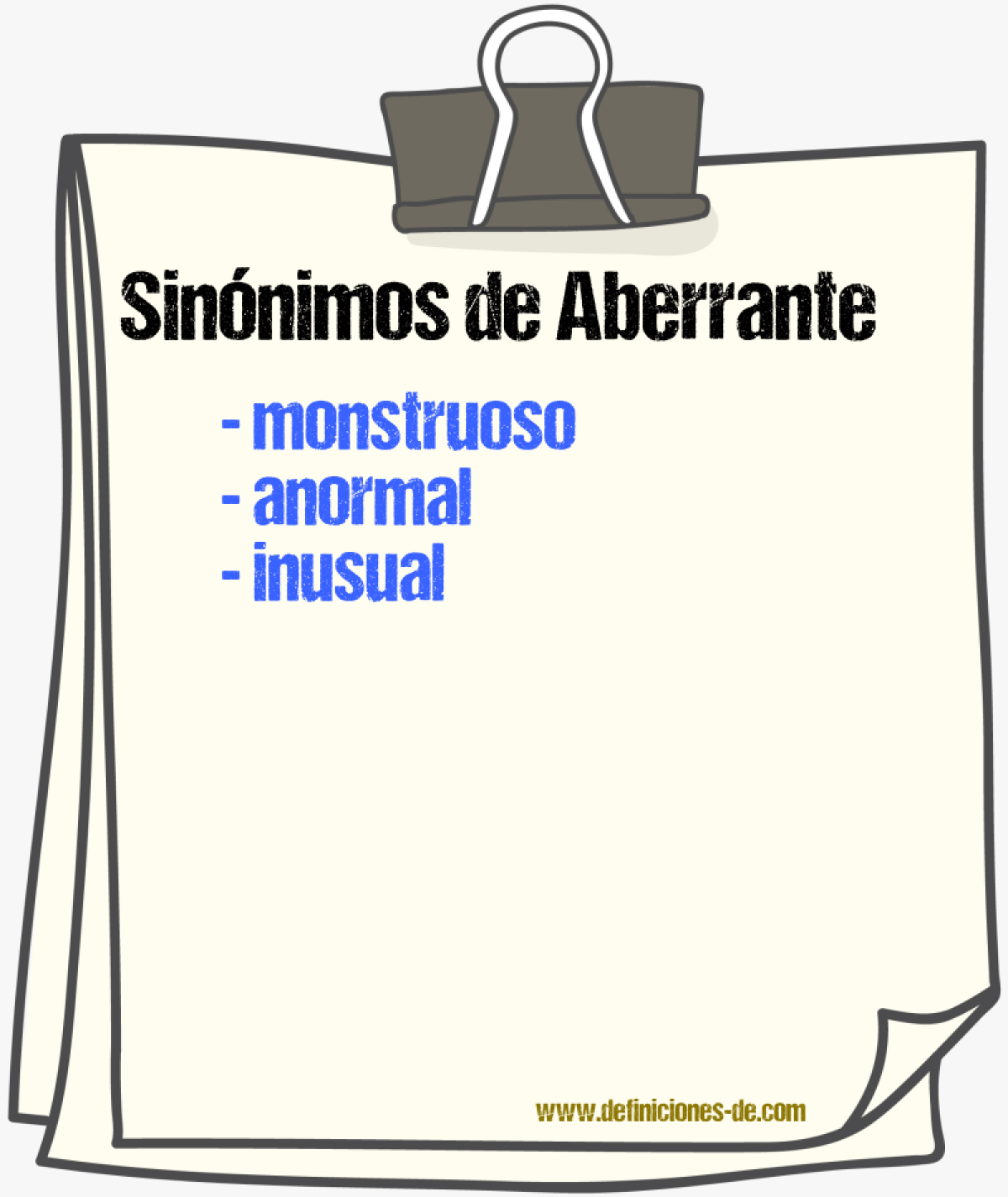 Sinnimos de aberrante