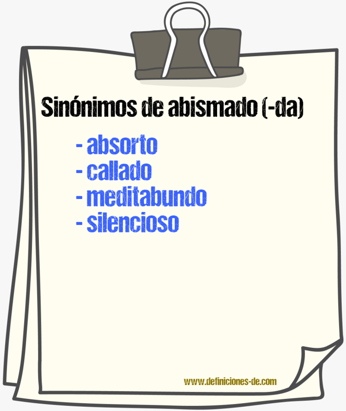 Sinnimos de abismado