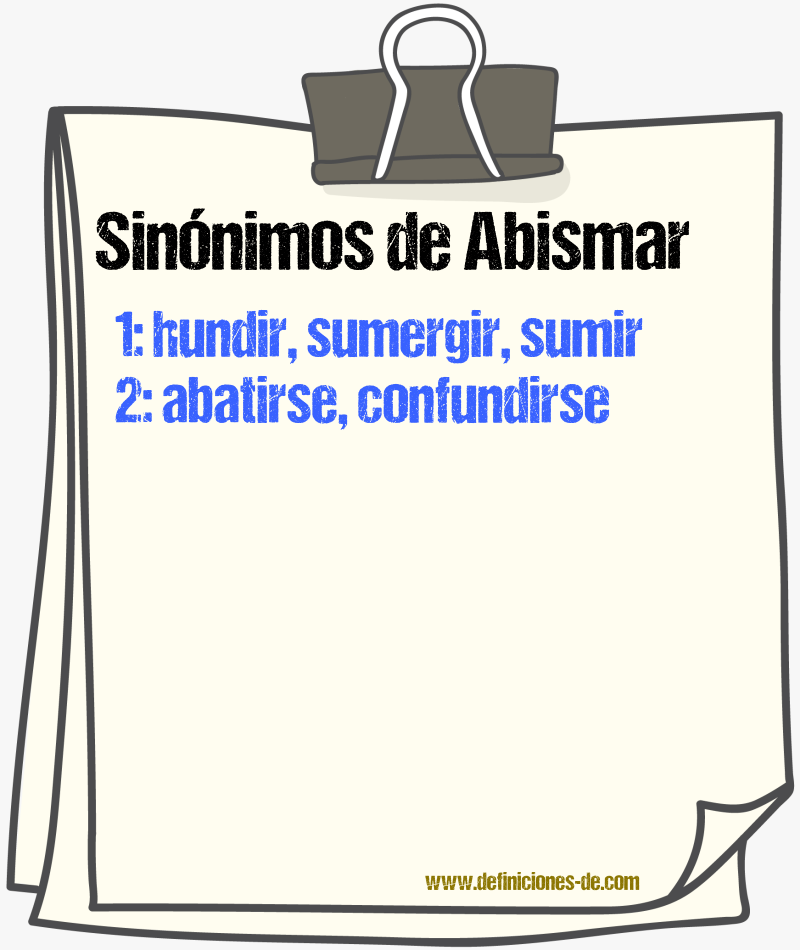 Sinnimos de abismar