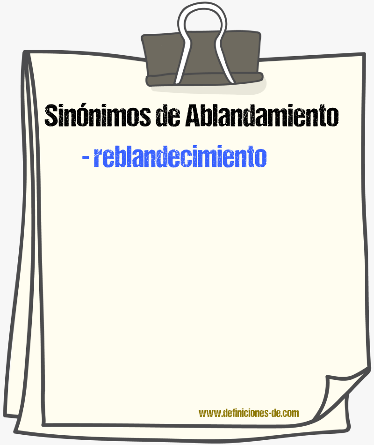 Sinnimos de ablandamiento