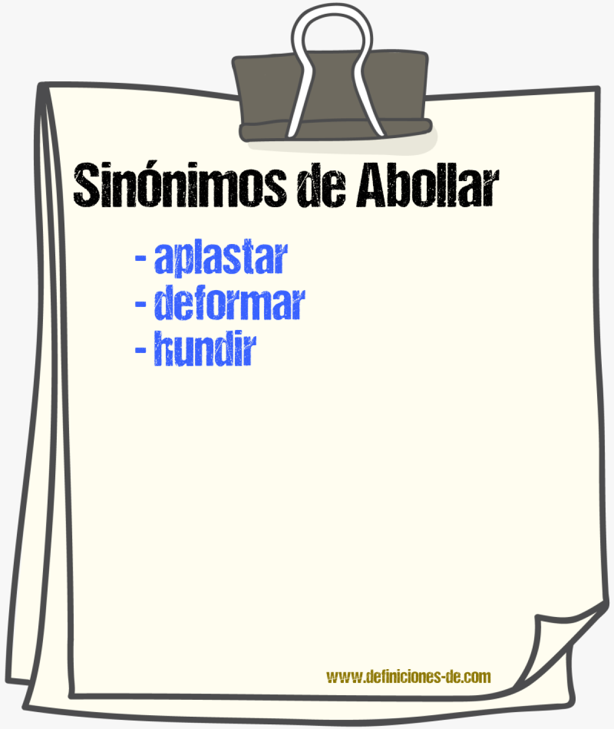 Sinnimos de abollar