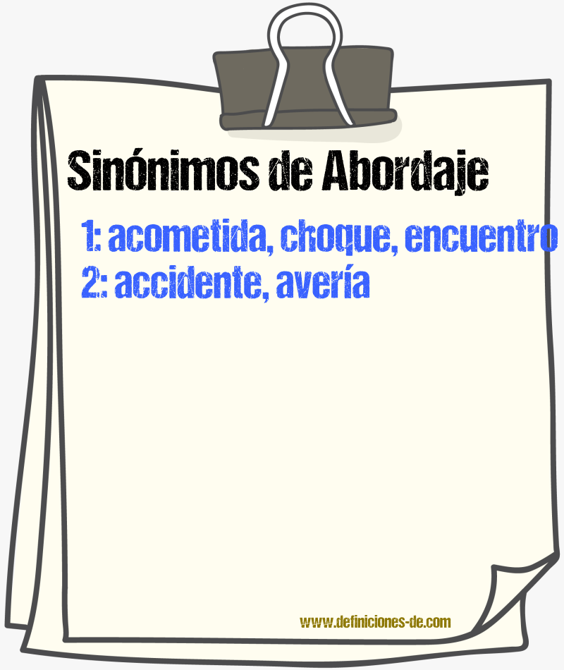 Sinnimos de abordaje