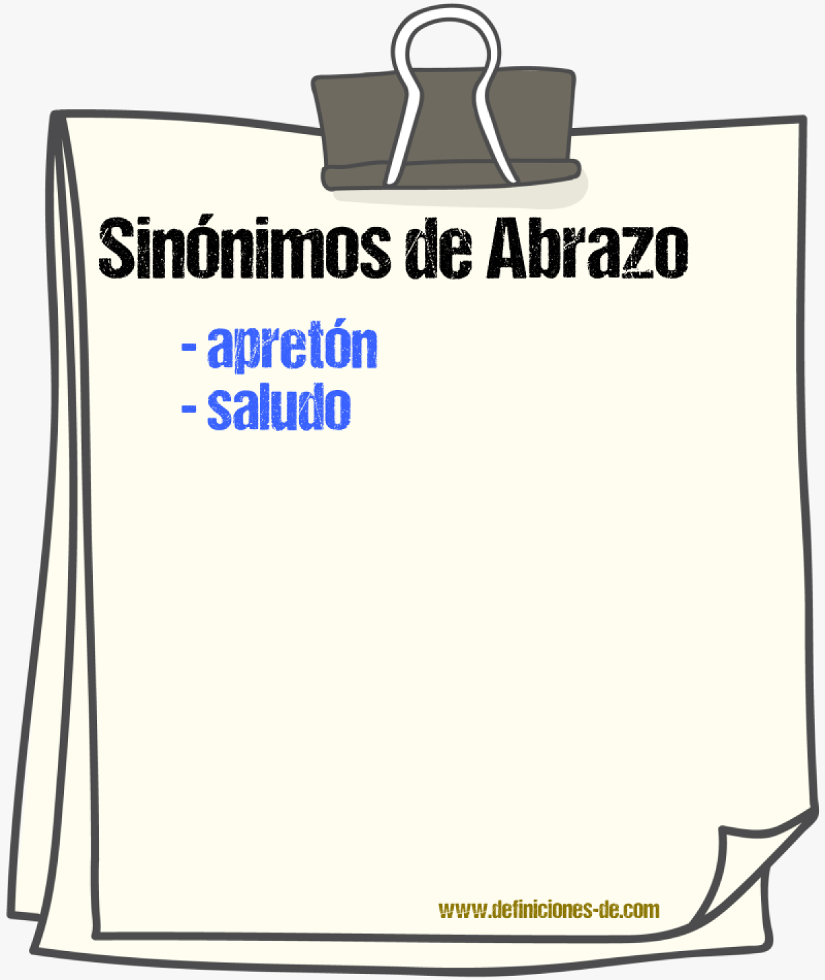 Sinnimos de abrazo