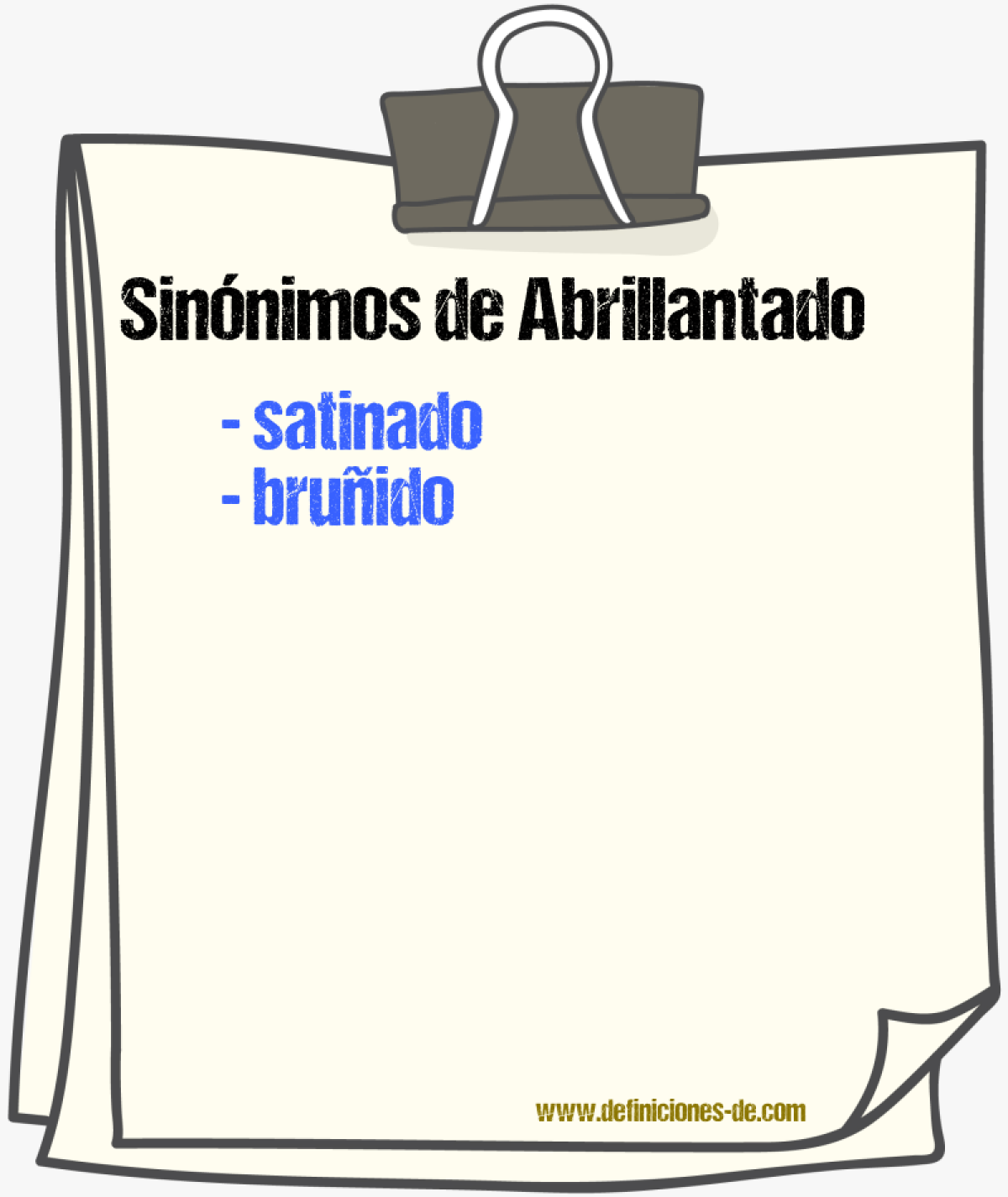 Sinnimos de abrillantado