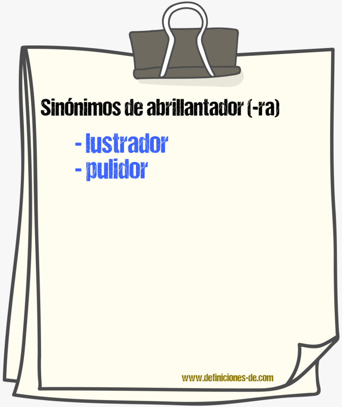 Sinnimos de abrillantador