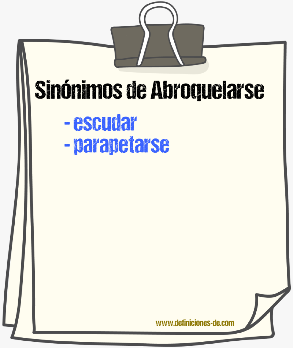 Sinnimos de abroquelarse