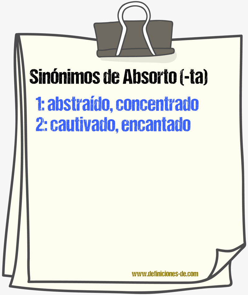 Sinnimos de absorto