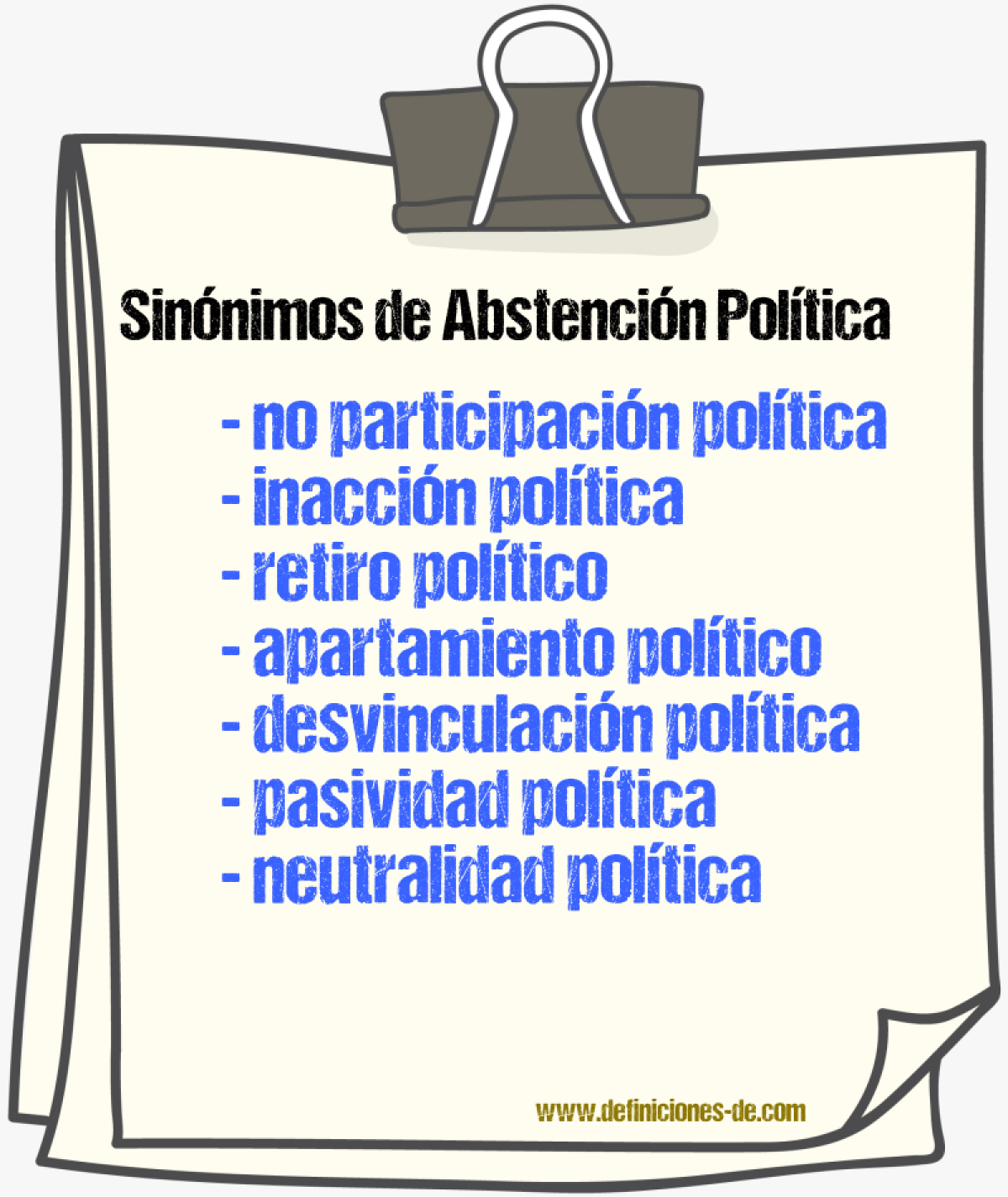 Sinónimos de abstención política
